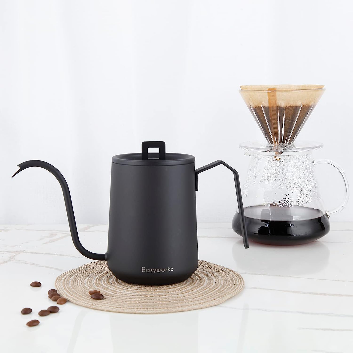 Amazon | Easyworkz グースネック ケトル 600ml ステンレス鋼 Amazon | Easyworkz グースネック ケトル 600ml ステンレス鋼