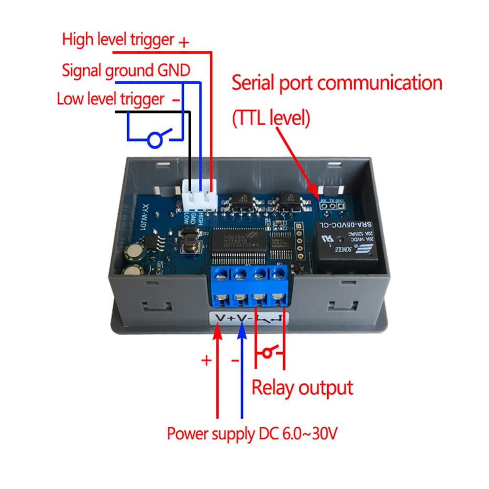 6-30V Display LCD Digitale Timer Ciclo di Ritardo relè Modulo Switch