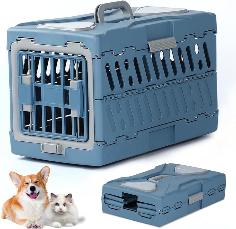 Dog Trust Collapsible Hard-Sided Dog Crate, 2-Door Portable Kennel Travel Carrier for Small and Medium Puppy Cat (Large 22 Inch) (B0CL6JM68F) Amazon Price History, Amazon Price Tracker