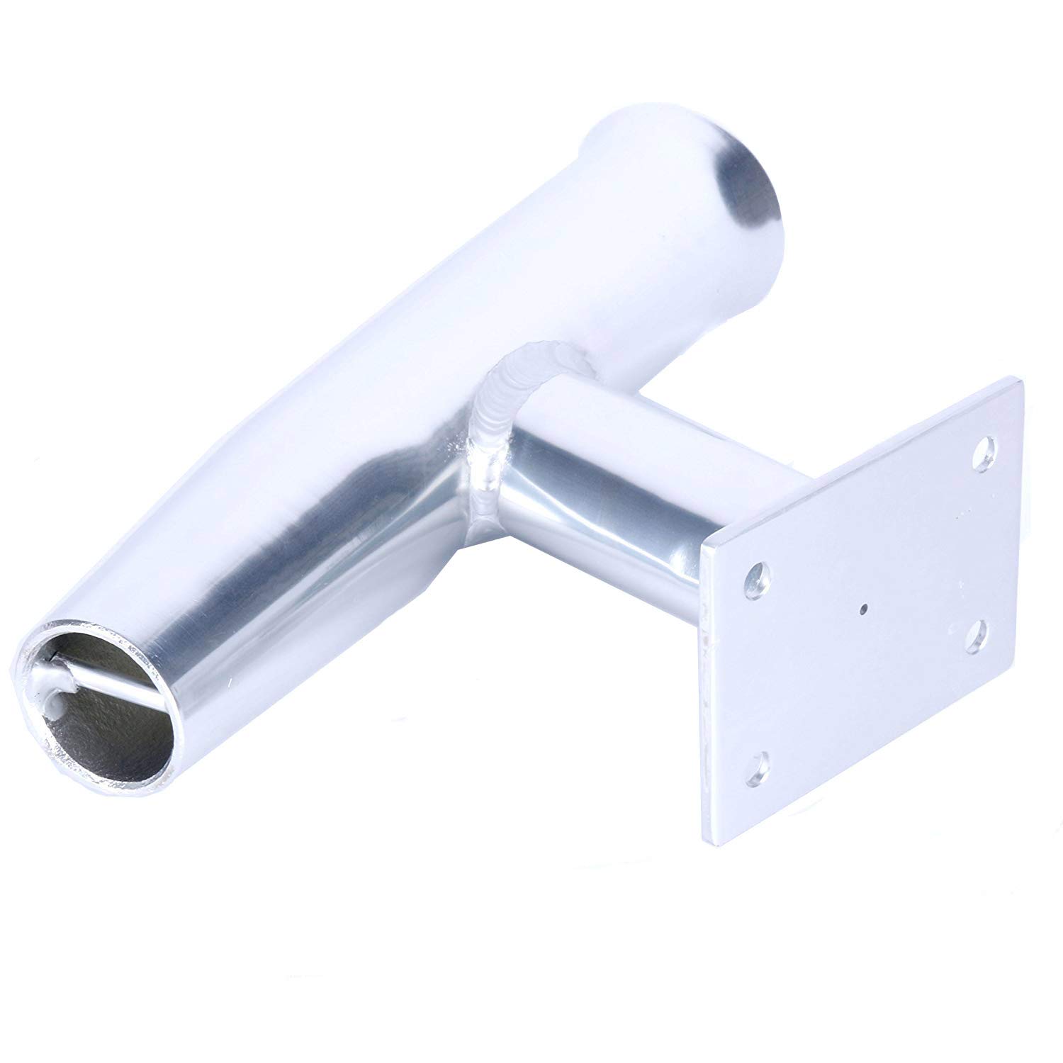 Amarine Made - Supporto per asta singola in alluminio, montaggio a parete, 15 gradi (2 pezzi)