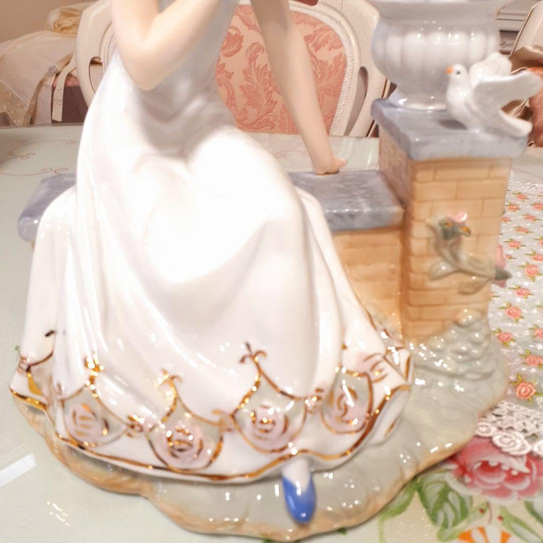 輸入雑貨　陶器　スペイン調　『貴婦人と小鳥』　エレガント　アンティーク Amazon.co.jp: 陶器 スペイン調『貴婦人と小鳥』エレガント