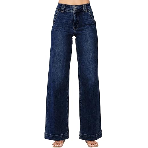 Astylish Jeans for Women Wide Leg High Waisted Stretchy Straight Leg Jean Baggy Trendy 2025 Denim Pants with Slanted Pockets