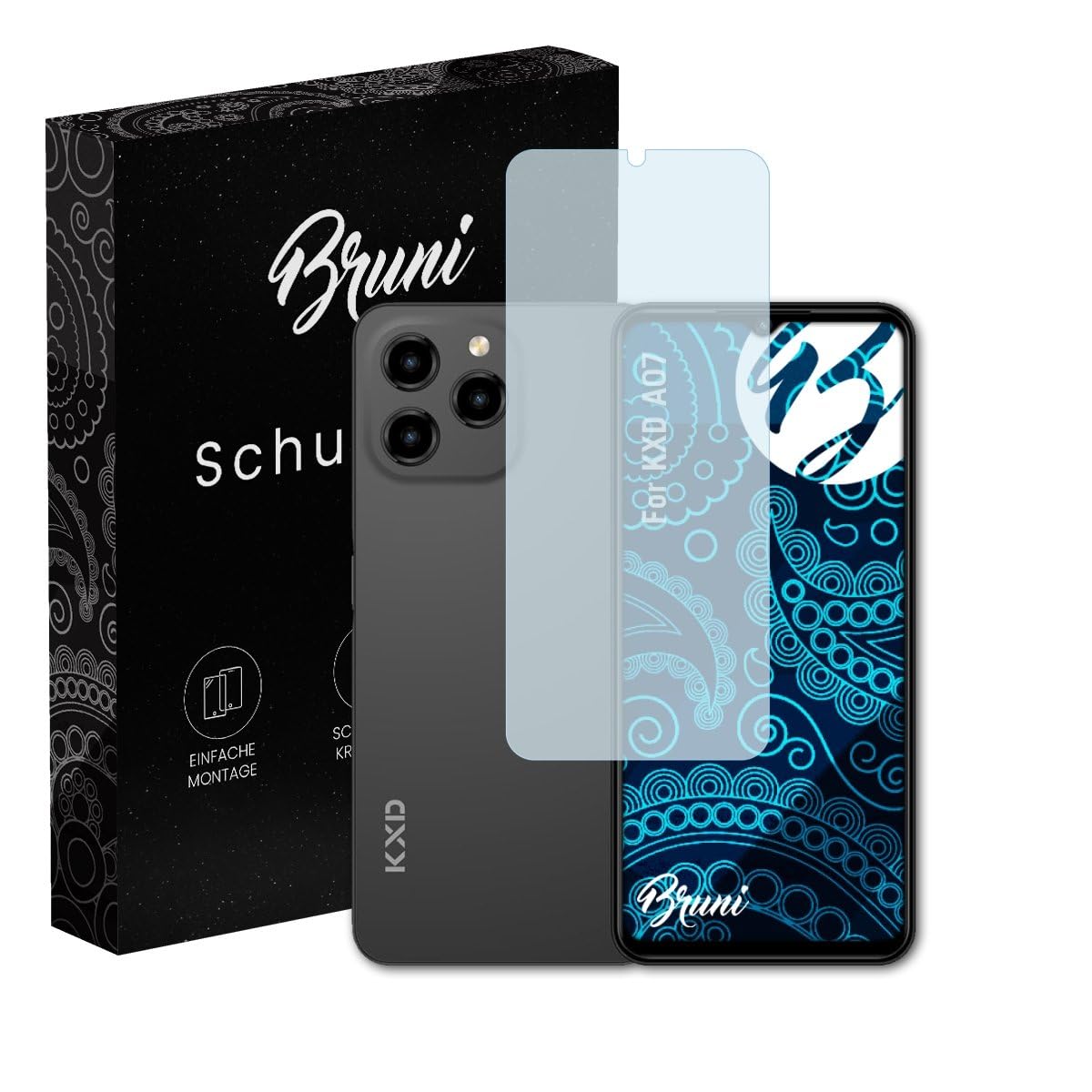 Bruni Screen Protector compatible with KXD A07 Protector Film, crystal clear Protective Film (2X)