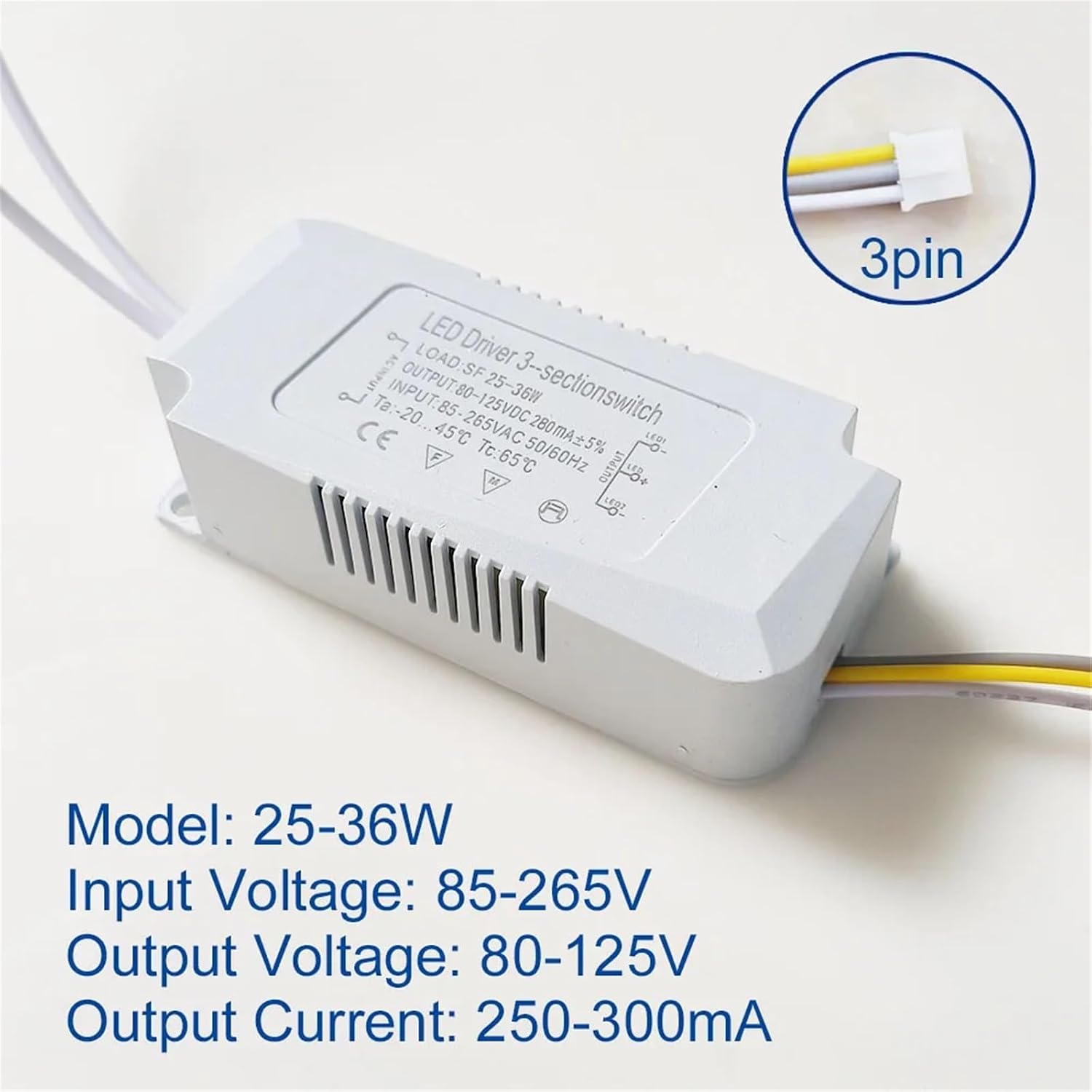 1pcs AC85-265V LED Driver Adapter for LED Lighting 18-24W 25-36-50W 100-120-150W Transformer(25-36W(3pin))