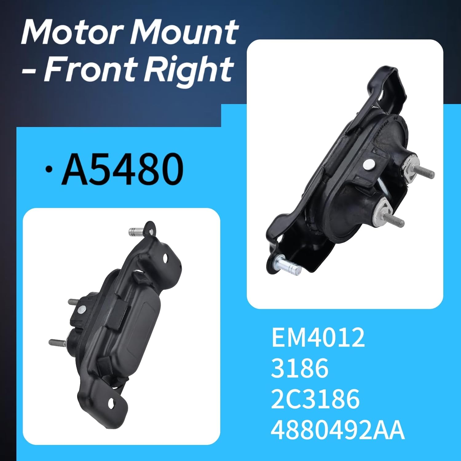 4PCS Engine Motor Mount Compatible with Chrysler Town & Country 2011-2016 Dodge Grand Caravan 3.6L 2011-2020/12-15 Ram c/v 11-14 VW Routan 3.6L Replace A5665 A5480 A5589 A5577