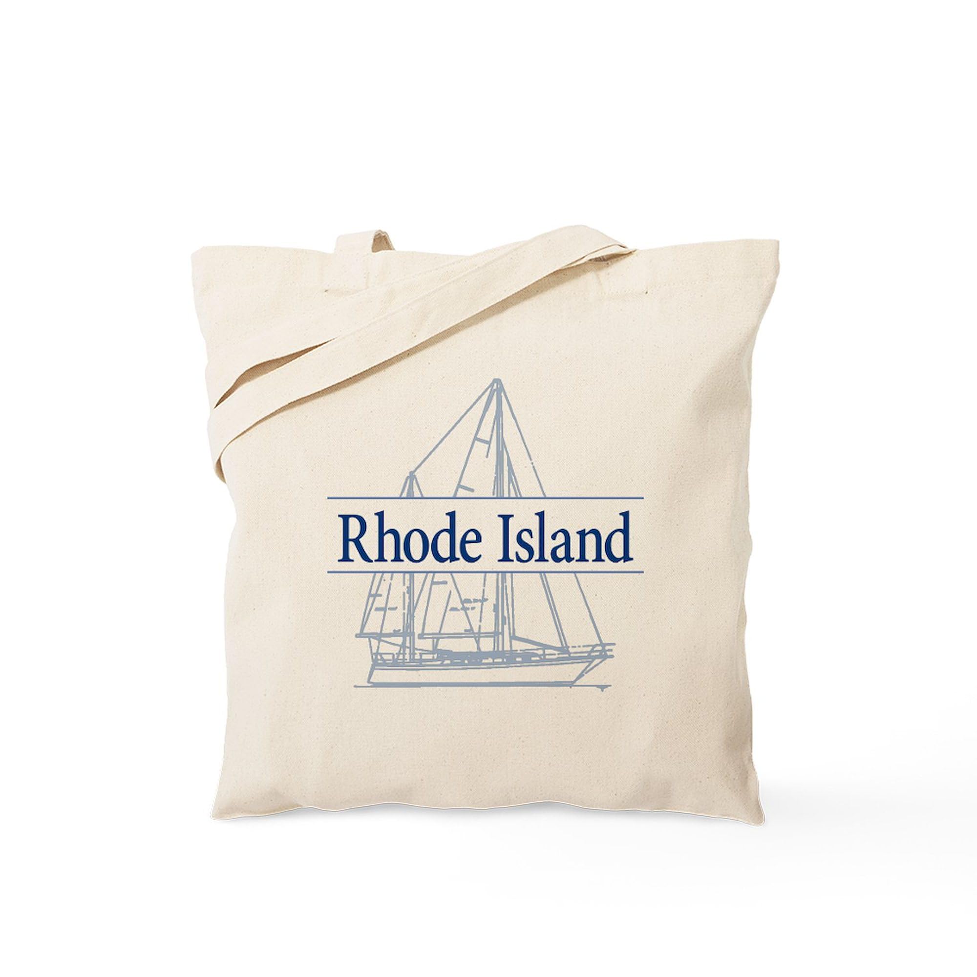 CafePress Rhode Island Tote Or Beach Bag Natural Canvas Tote Bag, Reusable Shopping Bag