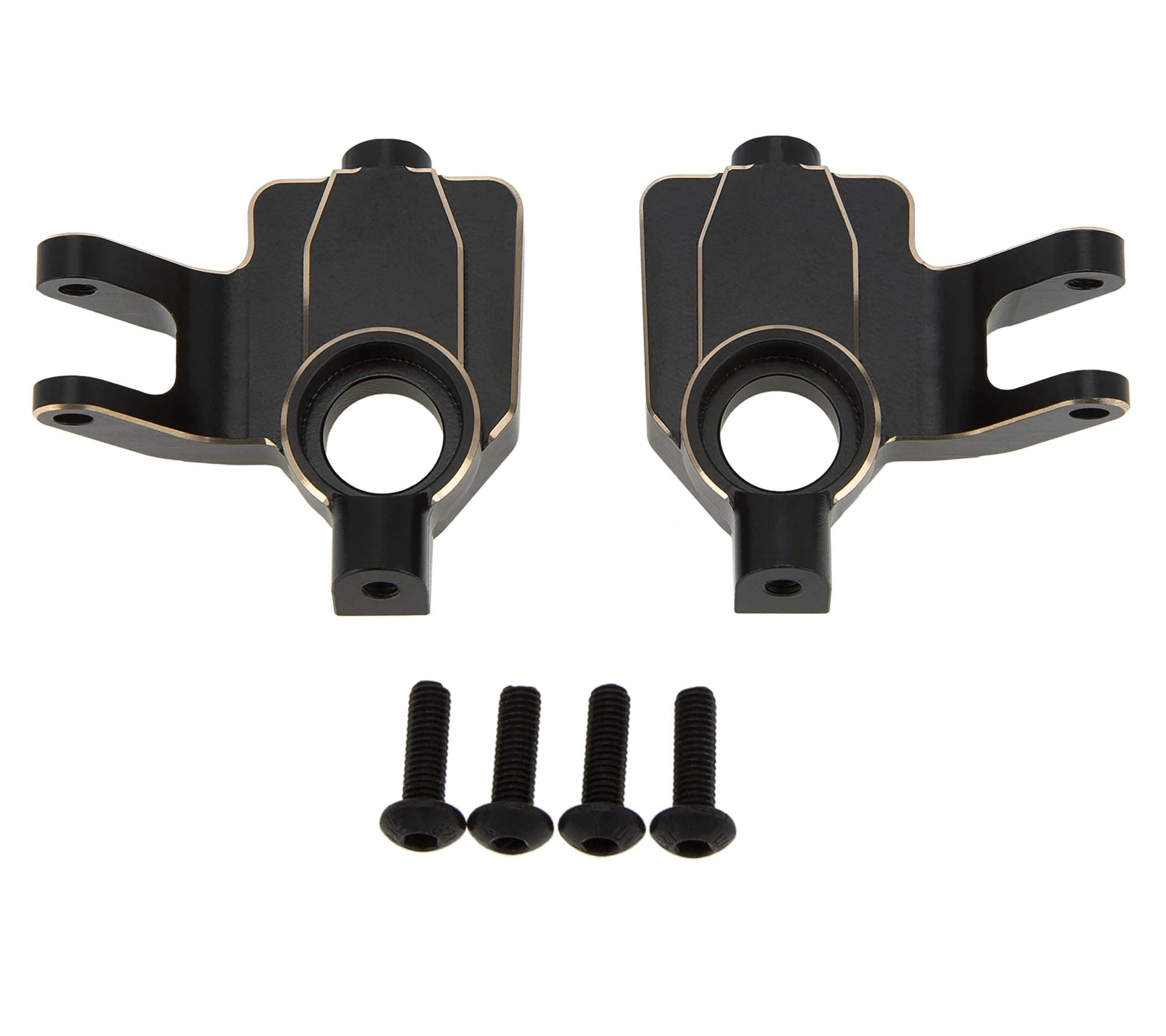 MEUS RACING 1/18 RC Model Car Brass Portal Steering Knuckles 33g/pc for AXIAL UTB18 Capra Trail Buggy #AXI212010 Upgrade Parts Black Gold