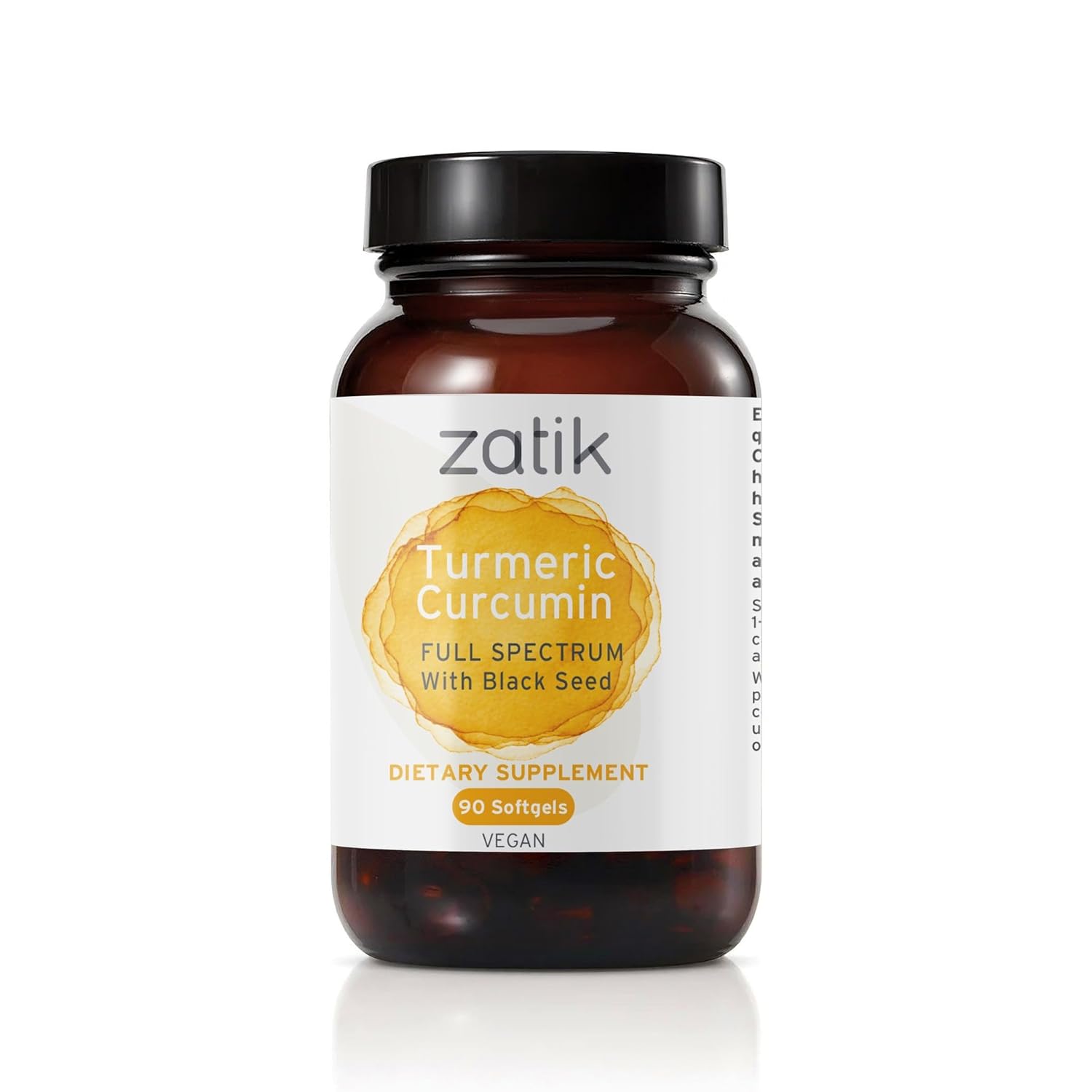 Zatik Naturals Turmeric with Black Seed Oil CO₂ Extract | Supports Joint Health, Mobility & Daily Wellness | Full Spectrum Formula | 90 Vegan Softgels