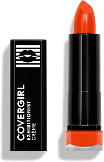 CoverGirl Exhibitionist Crème Lipstick, Formulated with Shea Butter, Avocado, Coconut & Omega Oils for 24HR Hydration, 100% Cruelty-Free, Orange AF - 495