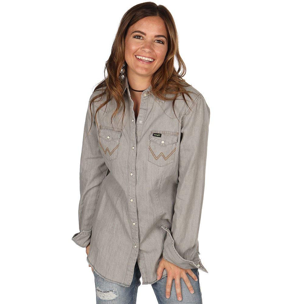 Wrangler Women's Vintage Denim Snap Shirt