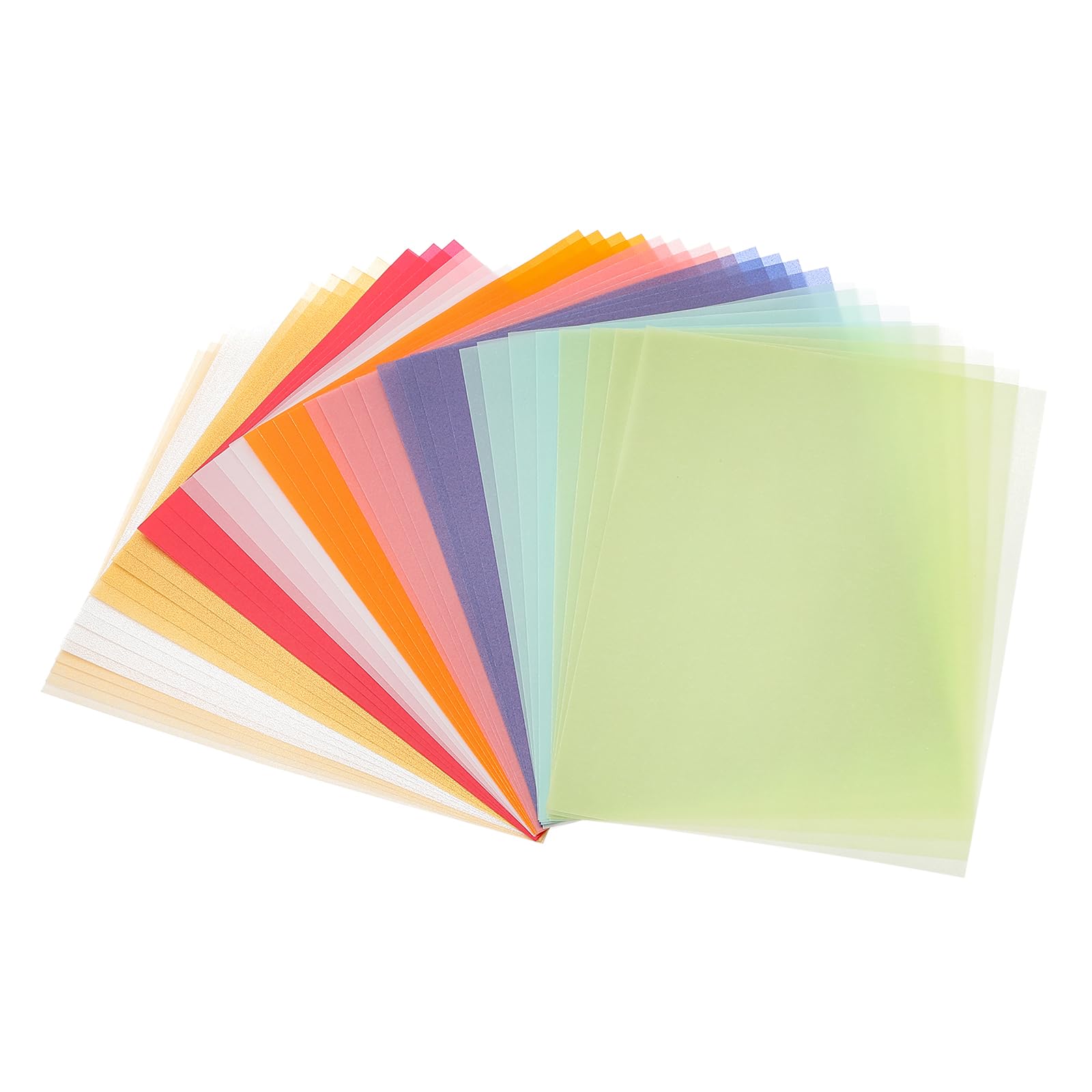 PATIKIL 40 Sheets Vellum Paper 4.25x5.5, Vellum Paper Printable Translucent Paper 100GSM for Invitations Laser Inkjet Printing Card Making Crafting Wedding Tracing, 10 Color