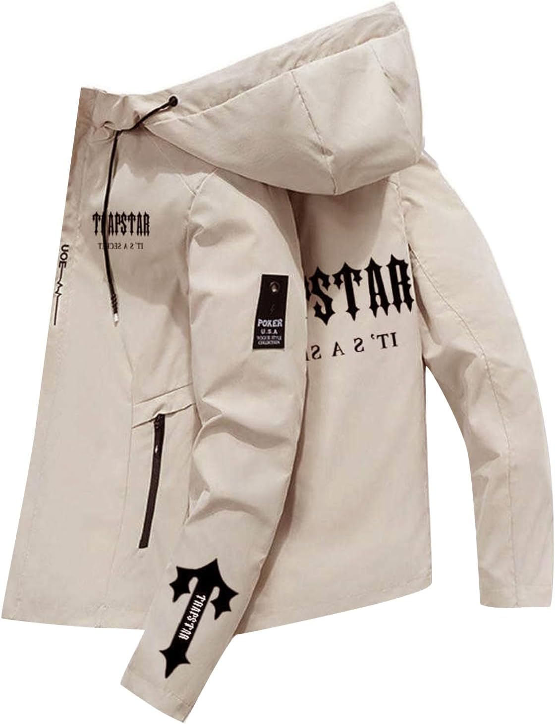 GenericMens Windproof Jacket Waterproof Lightweight Mountain Sport Jacket for Men Hooded Windbreaker Raincoat