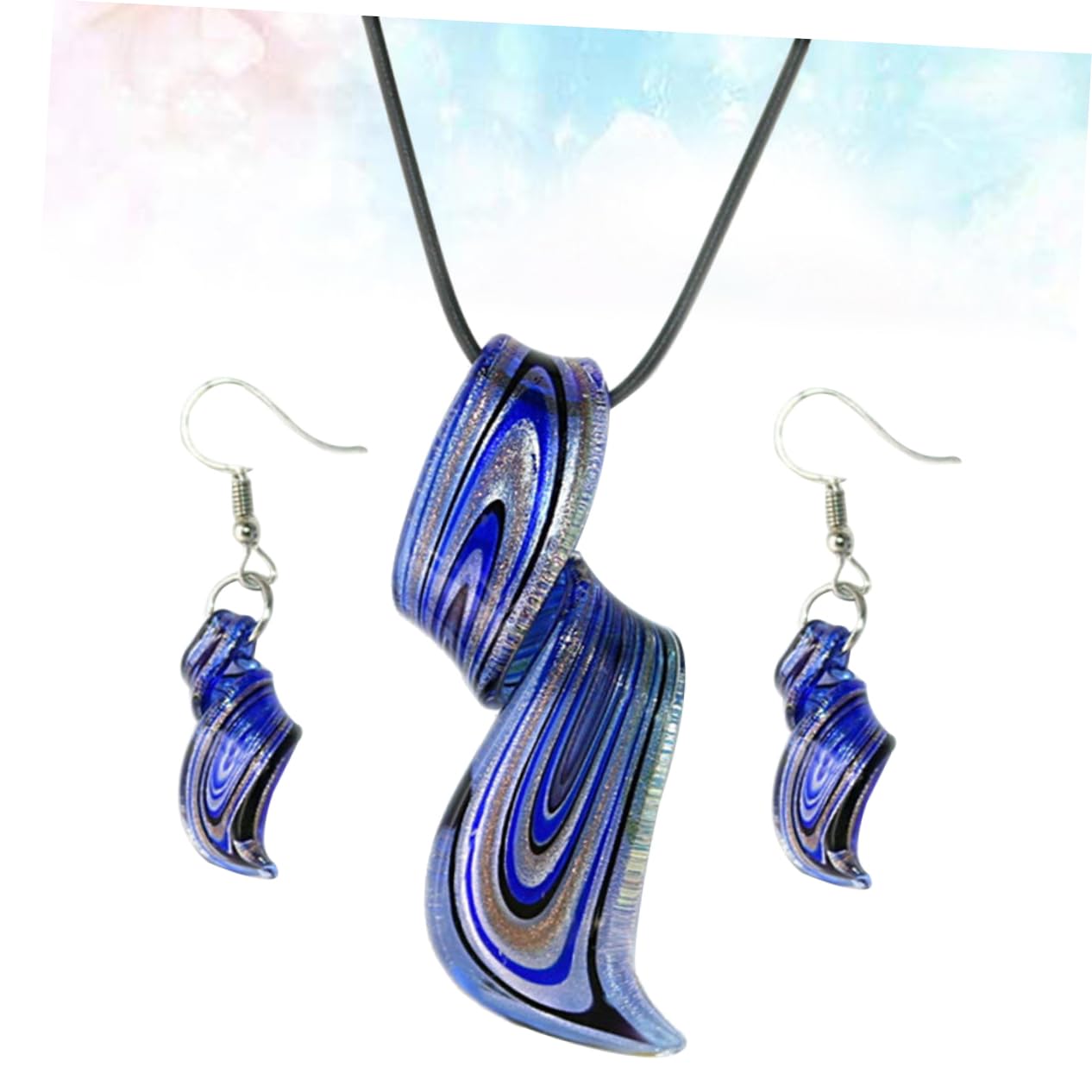 WBDWWTD Accessoires Halskette Ohrringe Ohrringe für Damen Accessoire Schmuck Halskette für Damen Schwarz