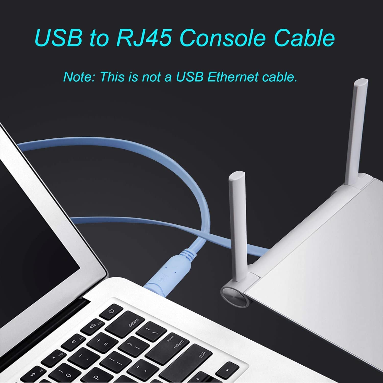 USB Console Cable RJ45 for Cisco Switch Console with FT232RL Chip Compatible Cisco, NETGEAR, Ubiquity, LINKSYS, TP-Link Routers/Switches/Server for Laptops in Windows, Mac, Linux (1.8m)