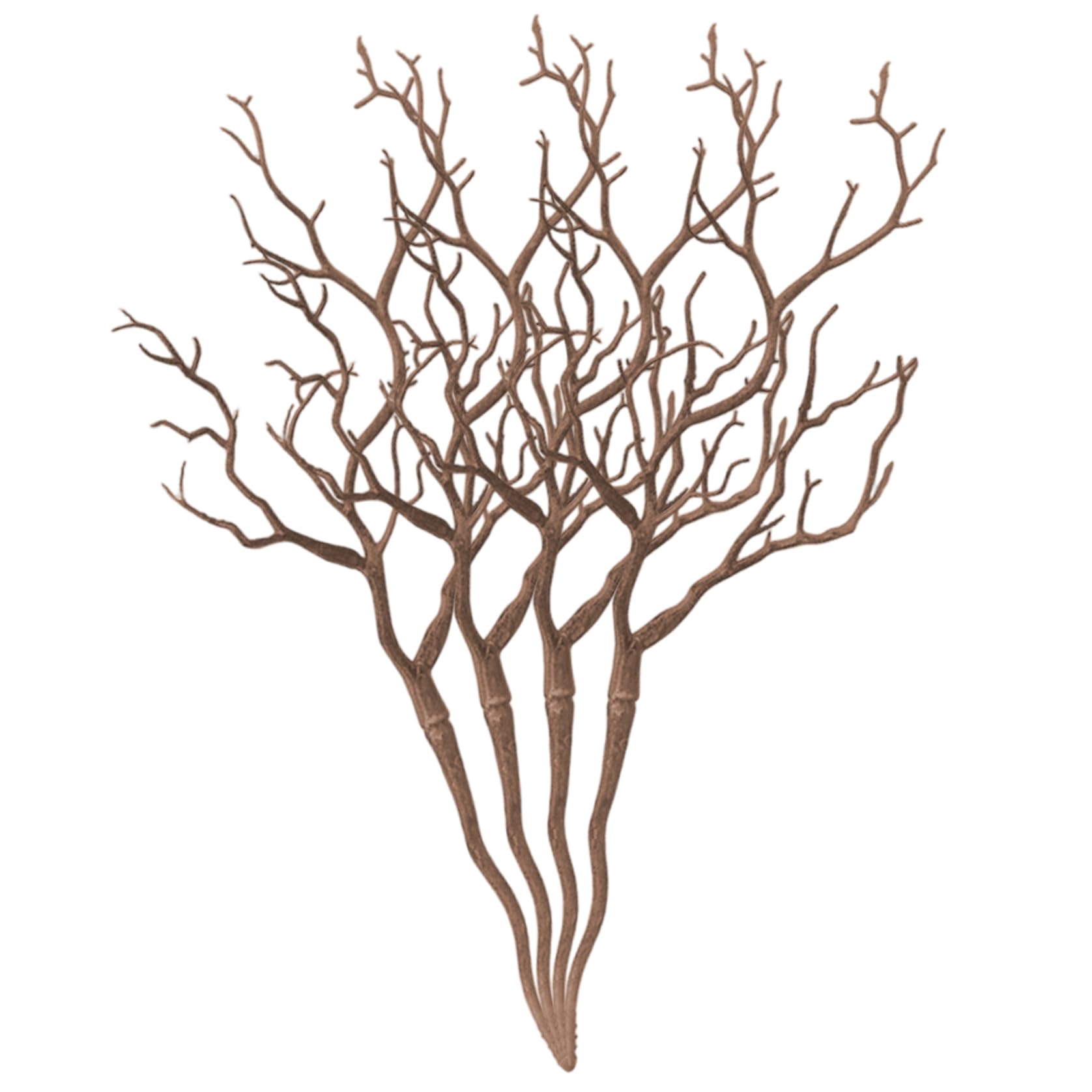 DAGLLGEW 4pcs Artificial Tree Branches, 19.3" Handcrafted Realistic Brown Faux Branches for Vase and Home Decoration Tree for Vase