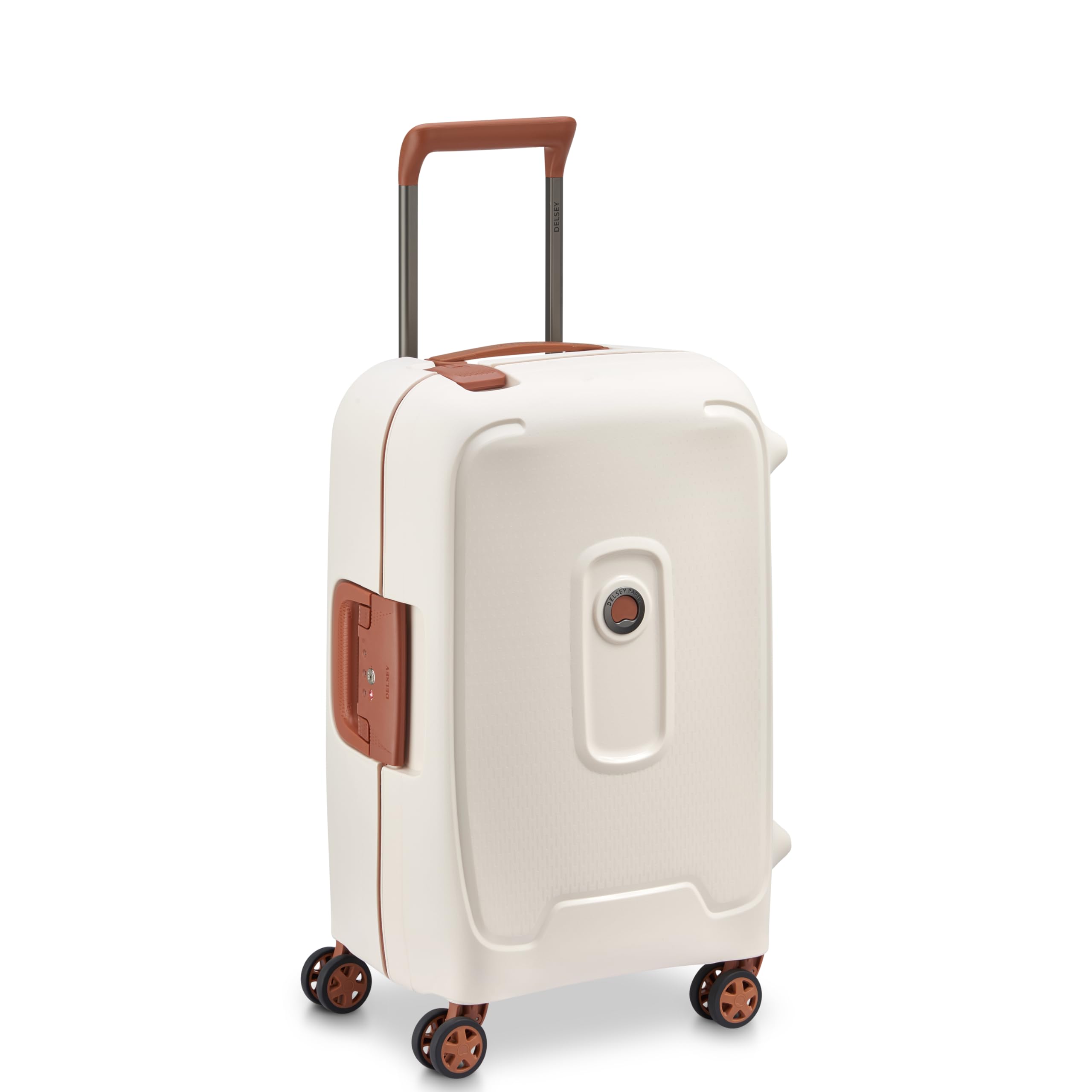 DELSEY Paris - MONCEY - Valise Cabine Rigide Matière Recyclée et Recyclable - 55x35x25 cm - 38 litres - S - Angora