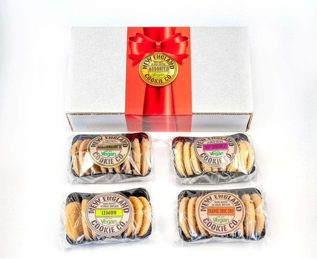 New England Cookie Co. Hand Baked Shortbread Biscuits Assortment 4 Packs x 150g (600g)