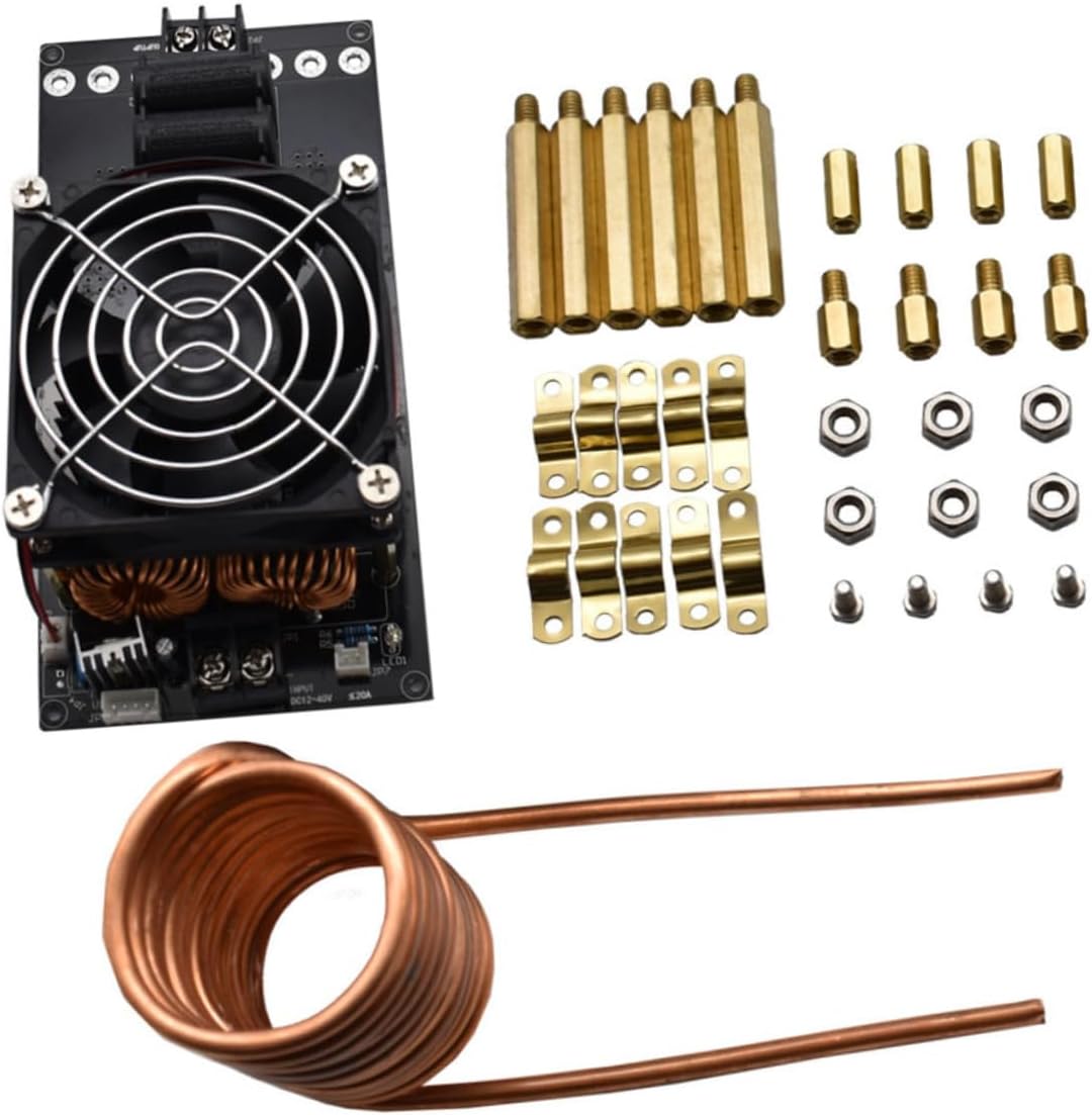 jojofuny Induction Heater Module 1000w 12v-36v Low Voltage Board Module Heat Dissipation Effect Fan