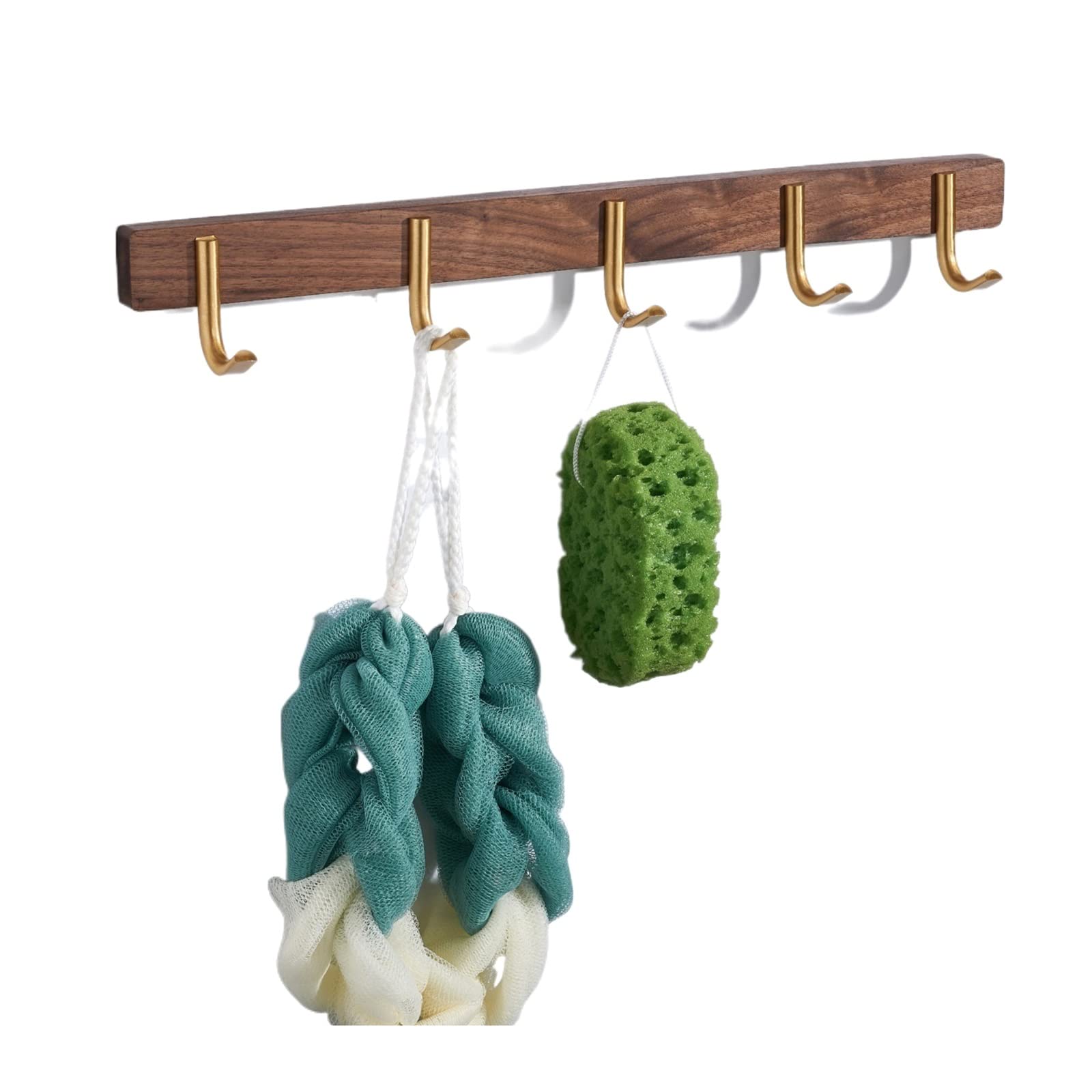 GRFIT Perchero Ganchos for colgar en la pared, ganchos de aleación de aluminio y madera for el hogar, almacenamiento detrás de la puerta y pasillo Percheros Pared (Color : 101-5hooks)