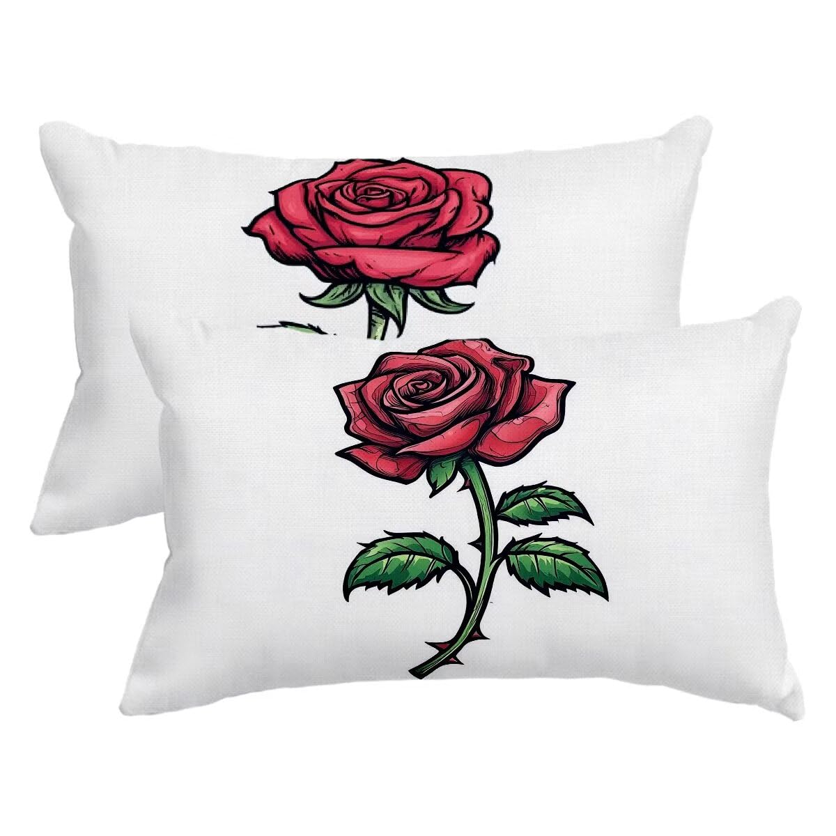 Housse coussin exterieur anti tache taie oreiller rectangulaire 40x80
