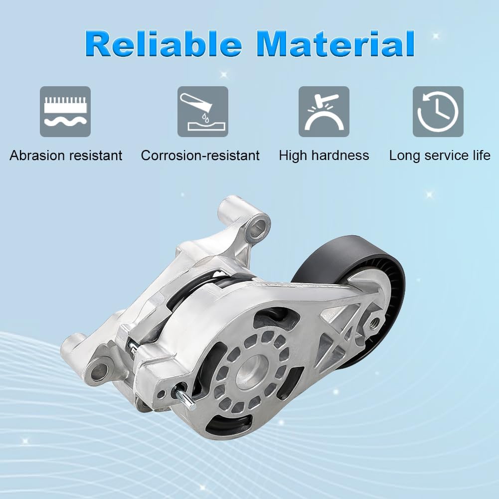 Belt Tensioner Assembly with Pulley Compatible with Audi A3 TT Quattro Volkswagen Bora Eos Golf Jetta Passat L4 2.0L Replacement for 06F903315