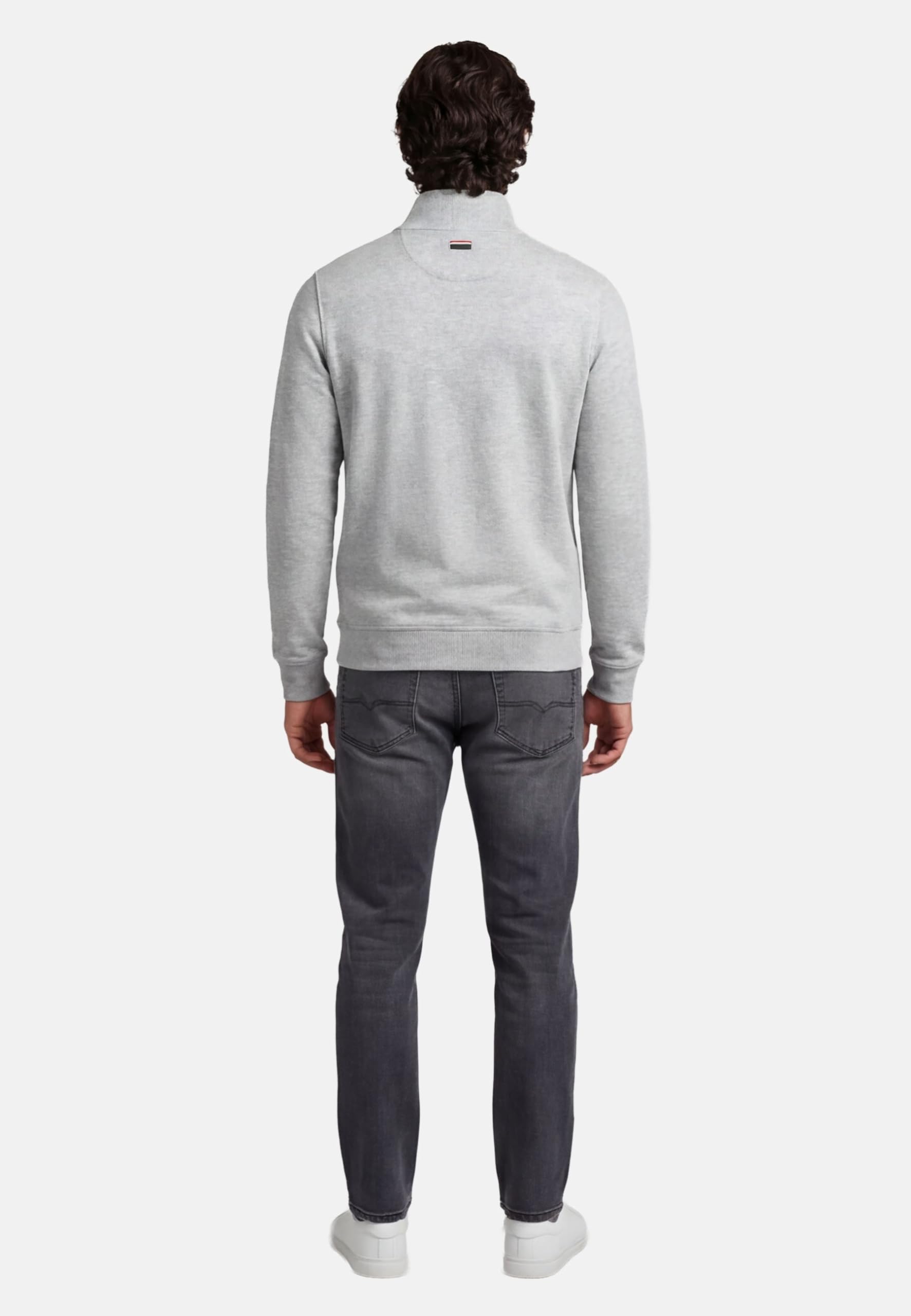 U.S. POLO ASSN. Herren Sweatjacke (S-XXL) mit Stehkragen, Reißverschluss, Eingrifftaschen und Leichter Fütterung P020