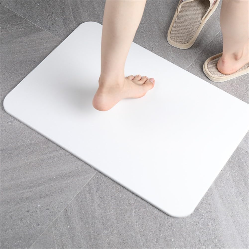 Alfombrilla de baño anslizante de diatomita 40 x 30 cm secado rápido fácil de limpiar alfombrilla de ducha de piedra natural para baño absentediseño
