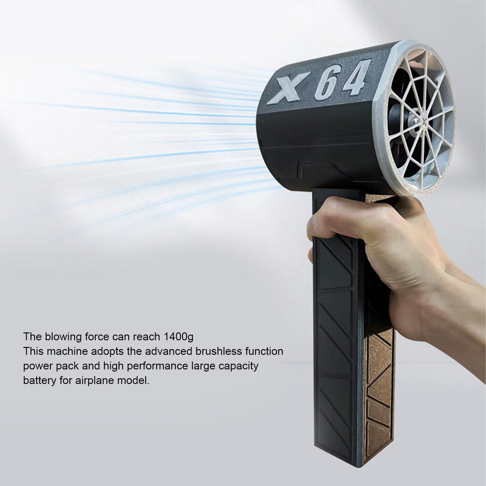 Bewinner Jet Fan Dry Gebläse 180000 U/min Leistungsstarker Lüfter 64 mm Bürstenloser Motor