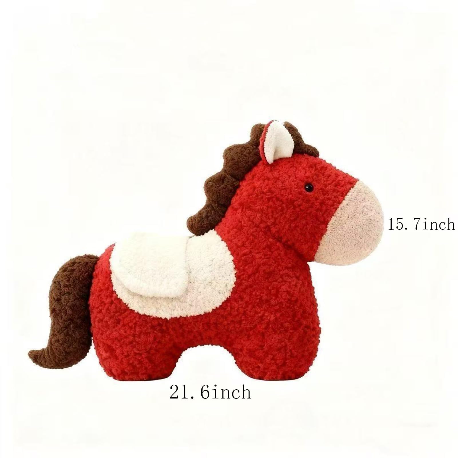 XHYRHTS Peluche Cuscino A Forma di Cavallo, Simpatico Cuscino Coccole per Divano E Camera da Letto, Cuscino Decorativo Estetico per La Casa, Morbido Cuscino per Divano per Il Regalo di Capodanno