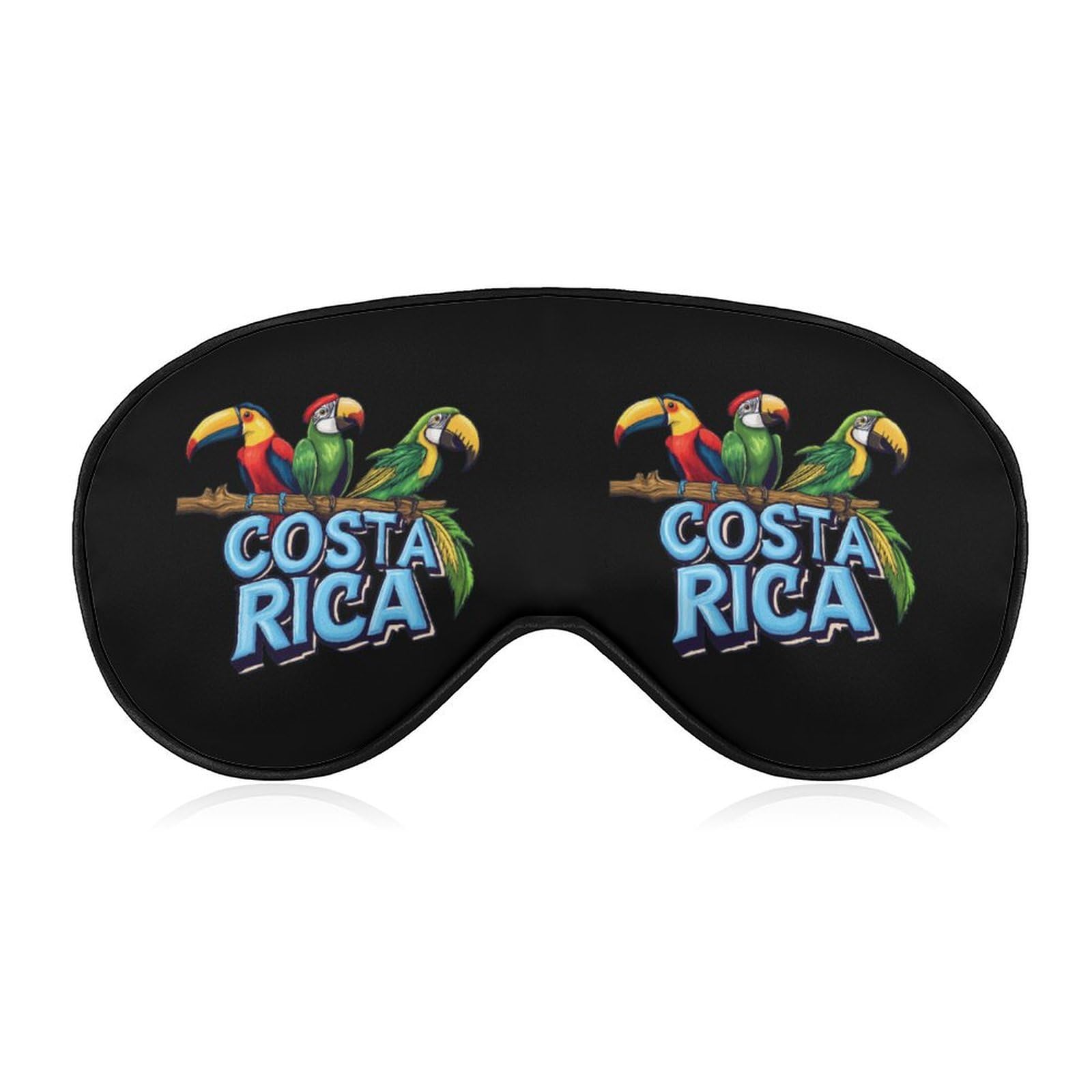 Costa-Ri-ca Tropical Bird Sleep Mask Eye Shade Cover Adjustable Strap for Travel Lunch Break Women Men