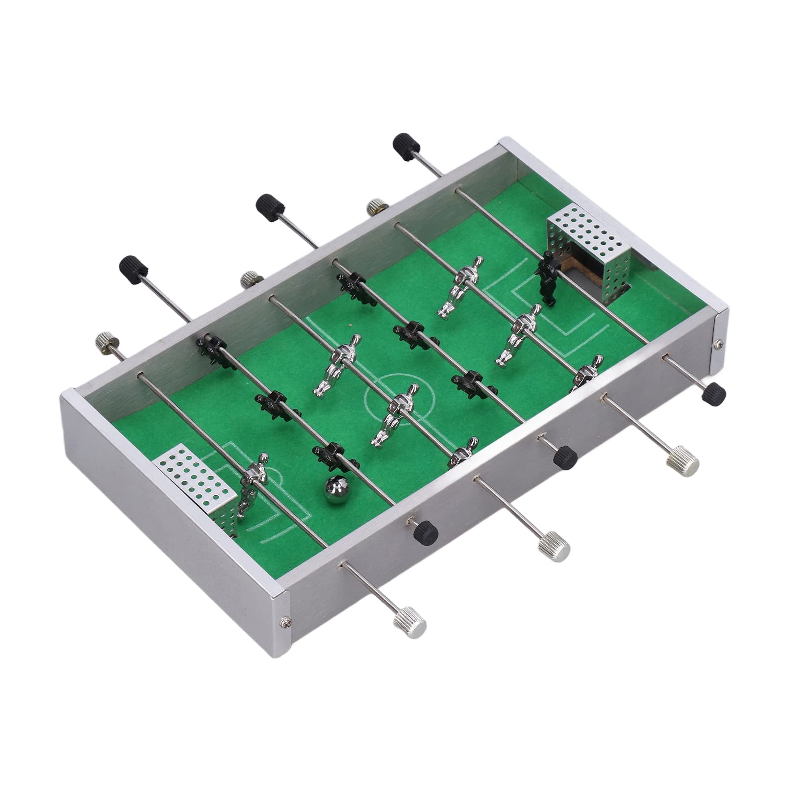 Gioco di Calcio Balilla, Mini Calcio da Tavolo, Biliardino di Ottima Fattura, Dimensioni Compatte, Asta in Alluminio, Robusto, Affidabile, Biliardino