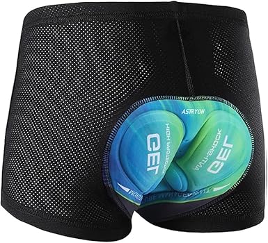 Men's Cycling Underwear Shorts 5D Padded Gel Mountain Bike Bicycle MTB Liner with Breathable, Quick Drying Shockproof