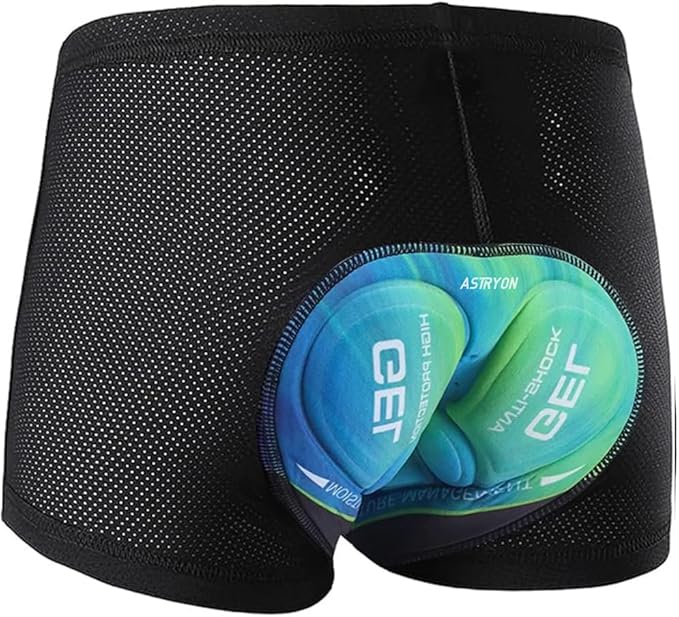 Men's Cycling Underwear Shorts 5D Padded Gel Mountain Bike Bicycle MTB Liner with Breathable, Quick Drying Shockproof