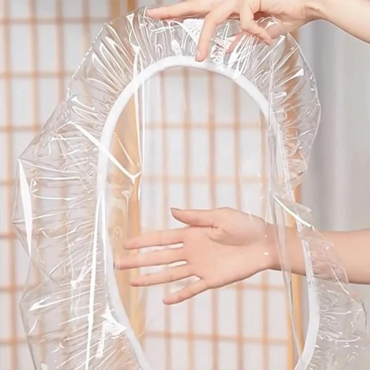 Runde Tischdecke Transparent Wasserdicht - Elastisch Für 60in Tische, Abwischbar