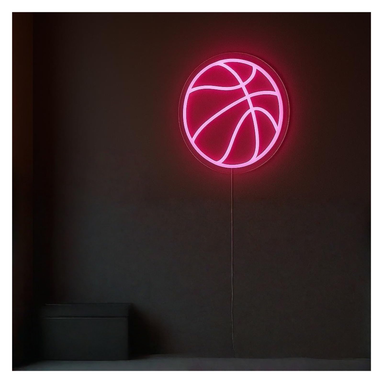 RONGCH Hanging Art Signs Basketball Neon Sign, Suitable for Game Room Wall Art Decor with Dimmable 38cm(D)
