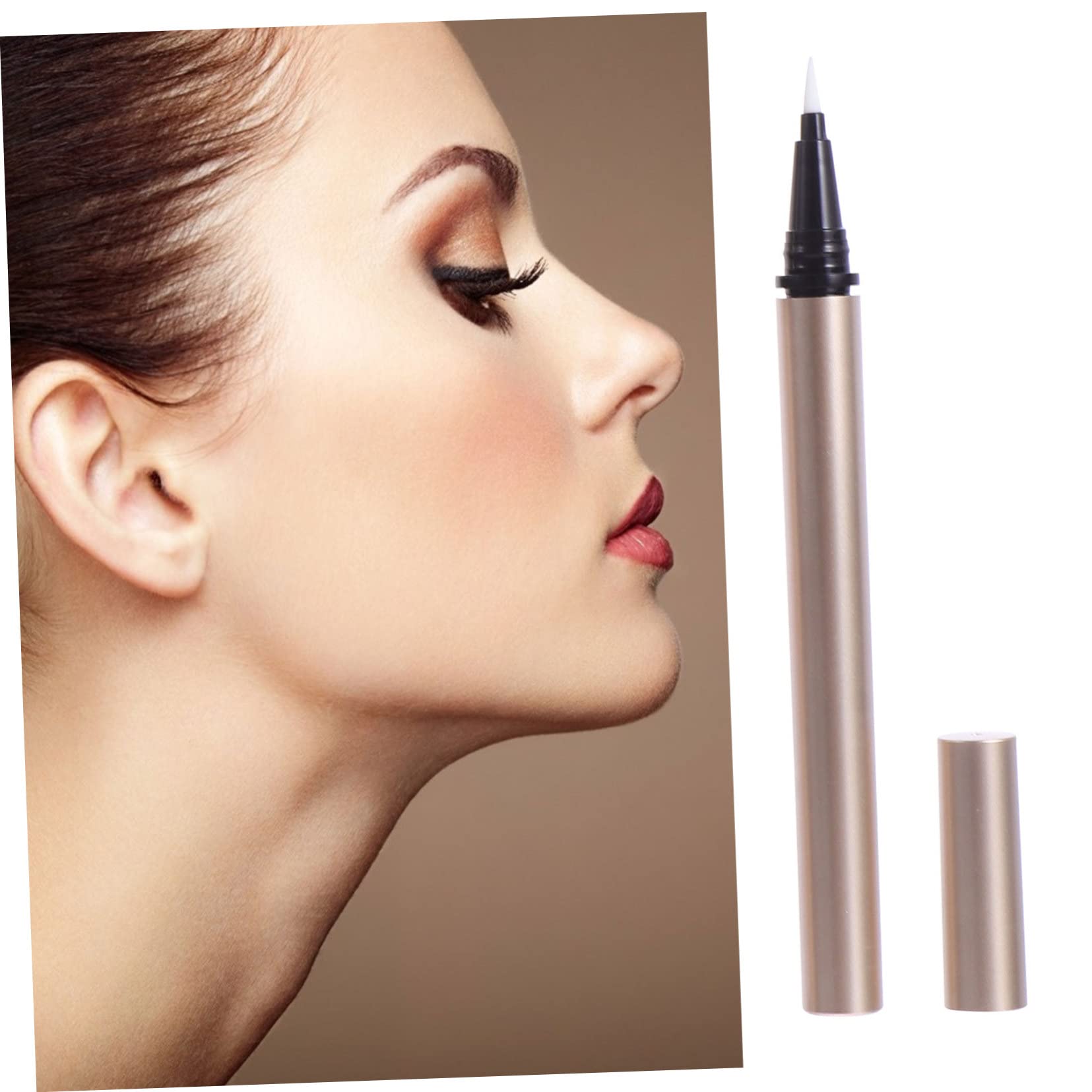 Tubo Eyeliner Ricaricabile 1ml in Plastica Oro, 5 Pezzi | Formato Compatto da 1ml, Confezione da Cinque, Adatto a Grossisti Cosmetici e Mercati, Portatile