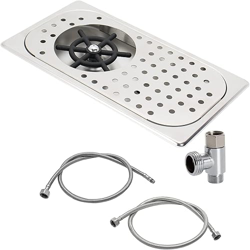 Vista 37 de DIBTSA Enjuagadora para jarra, lavadora automática de vasos de vidrio, limpiador de tazas de té con leche de acero inoxidable, para el hogar