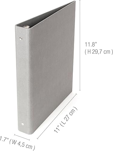 Miniatura 5 de Bigso Ringo - Carpeta organizadora de 3 anillos de fibra  Carpeta de 3 anillos para almacenar proyectos o papeles  Carpeta resistente y duradera de