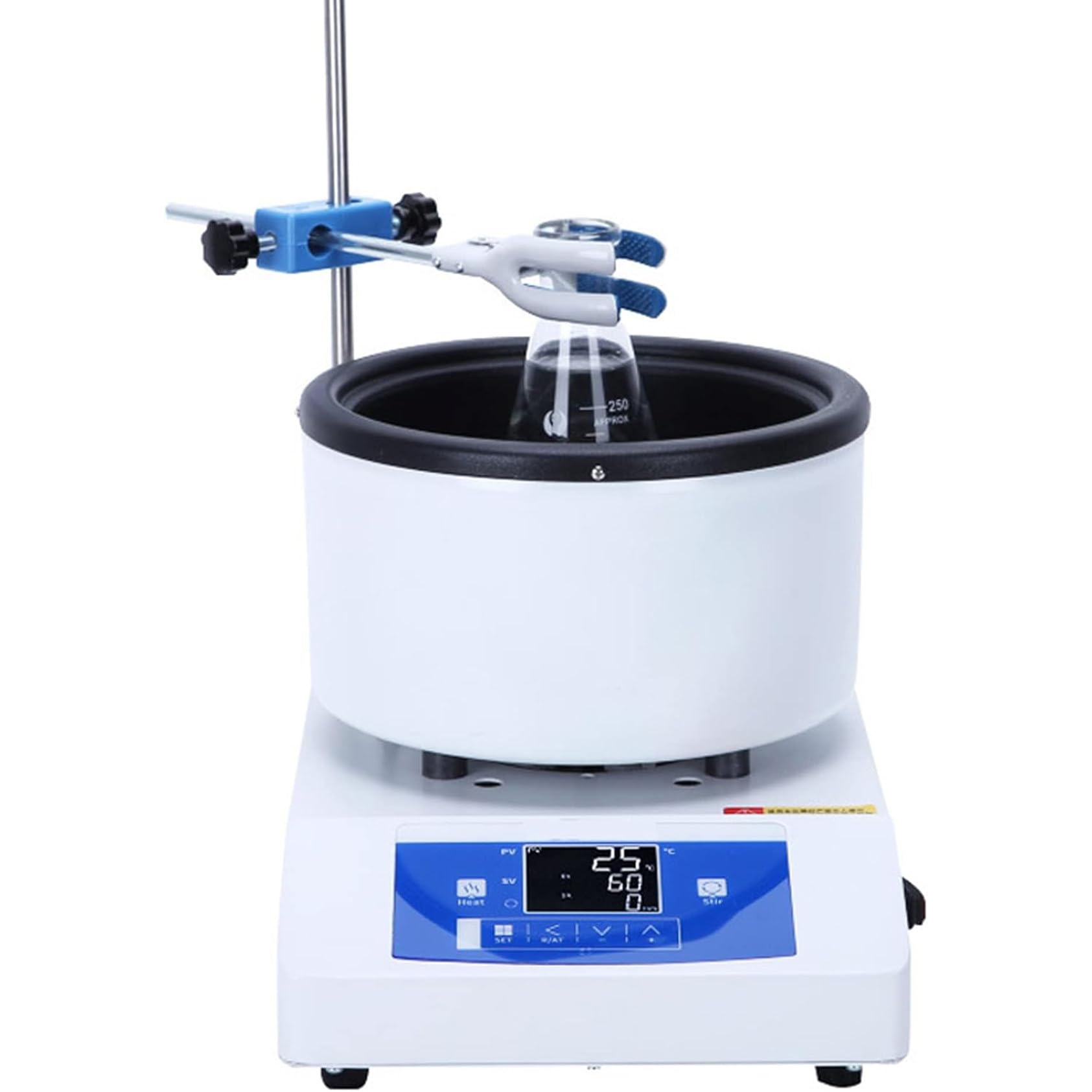Agitatore magnetico con display digitale, dispositivo di riscaldamento da laboratorio per un controllo preciso della temperatura, ideale per applicazioni chimiche e scientifiche