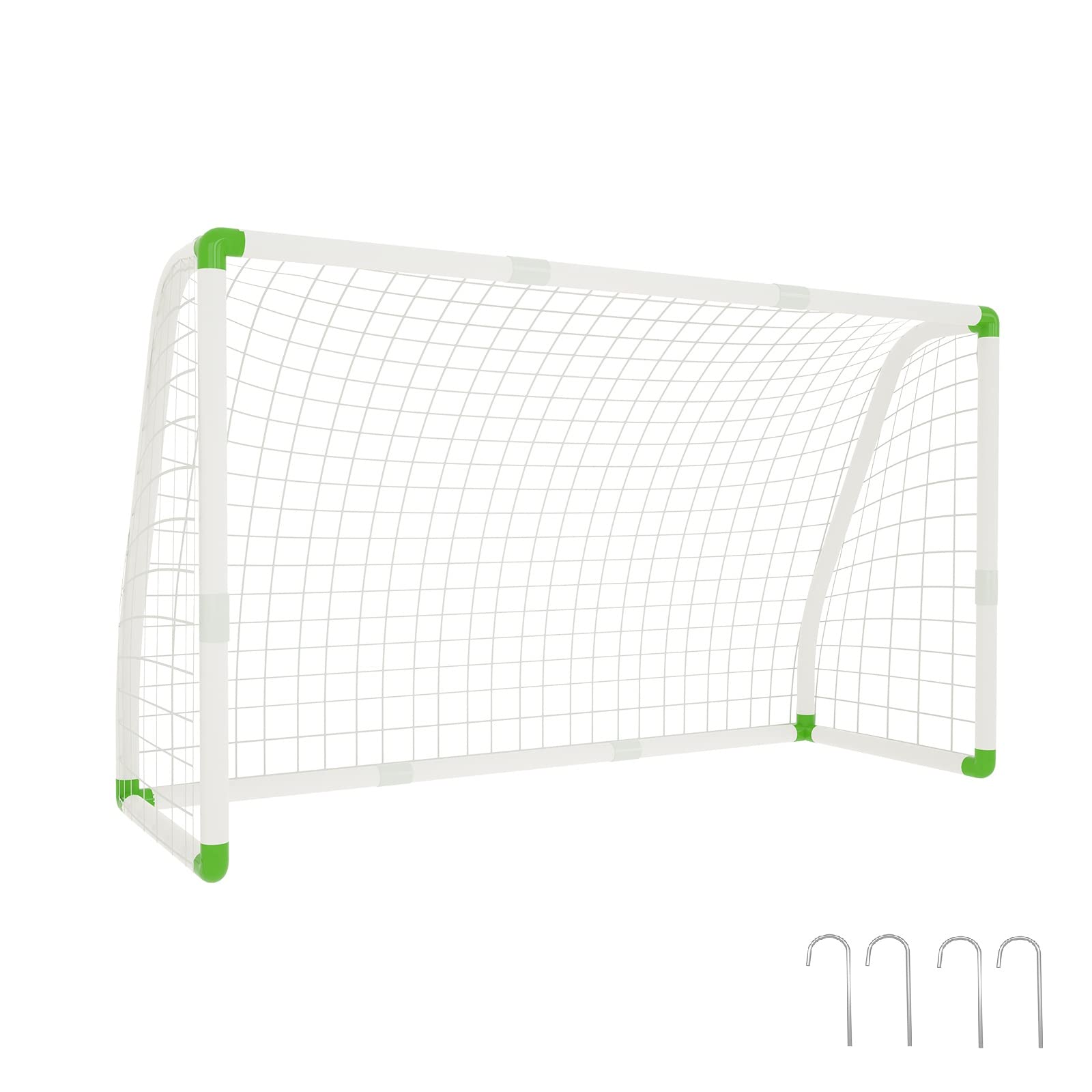 LZQ Porta da calcio con rete per bambini e adulti, resistente alle intemperie, adatta per giardino o club di calcio, 180 x 120 x 80 cm
