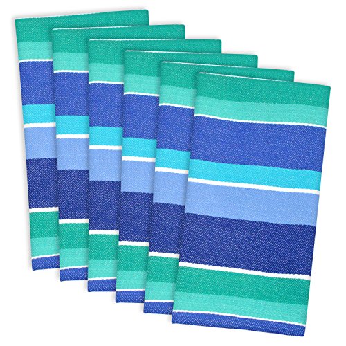 DII 100% Cotton, Oversized Basic Everyday 20x 20 Napkin, Set of 6, Deep Sea Blue