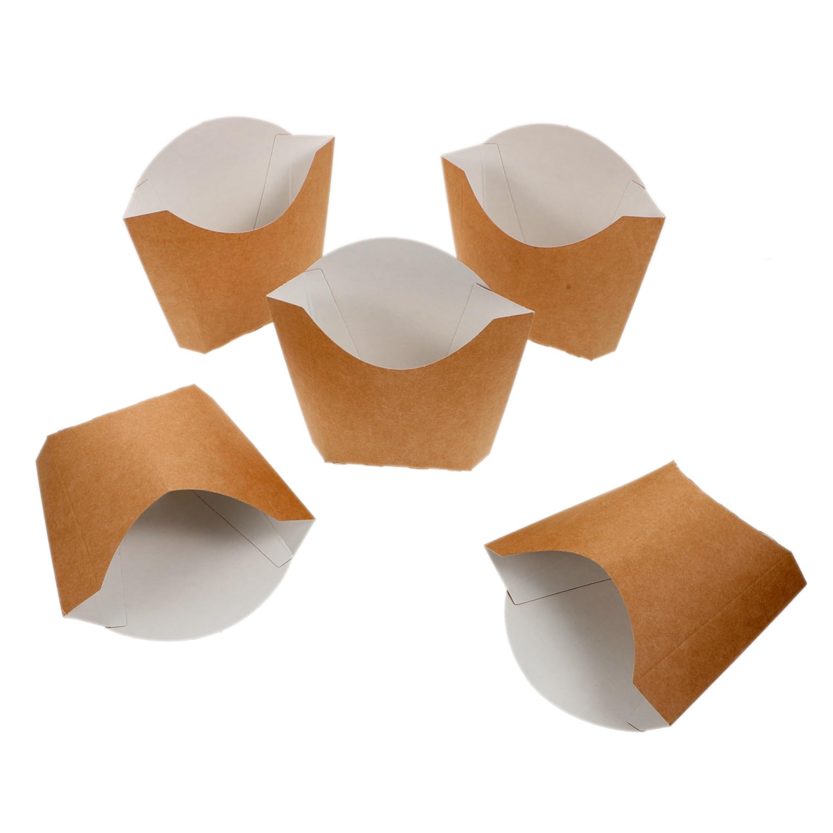 Chicken Popcorn Wrapping Boxes and French Fries Paper Boxes, Kraft Paper Food Storage Holder for Take-out Snacks, Snack Containers for Party and Cinema, 100 Pcs