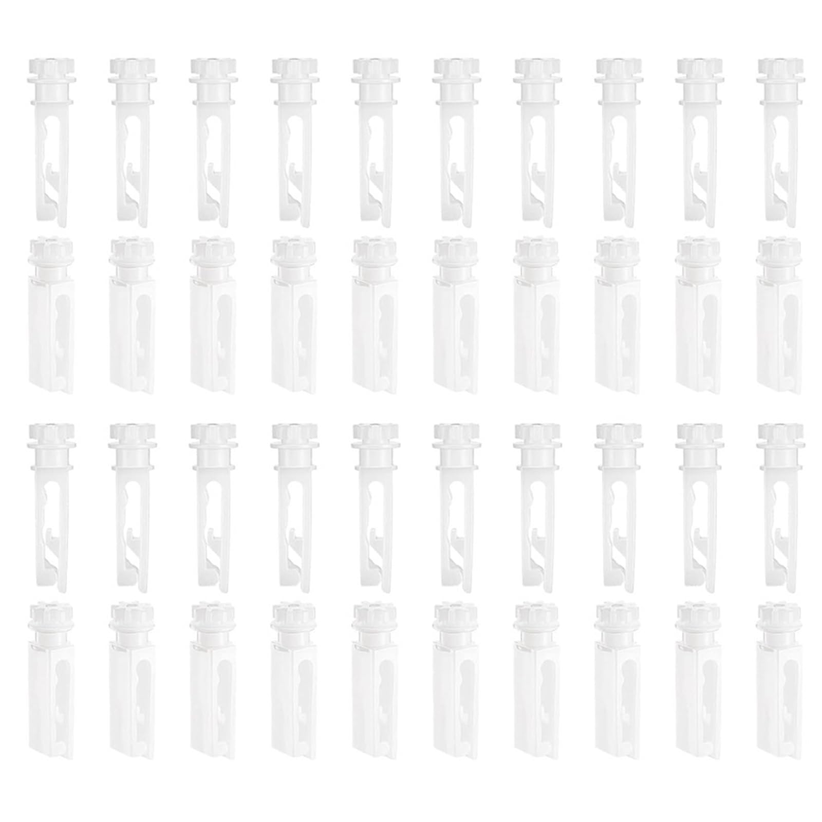 Elnwnnkc Of 40 / 80Pcs Curtain Gliders Easy Installation Replacement Hooks Curtain Track Roller Pulleys for Home and Home Decors Parts