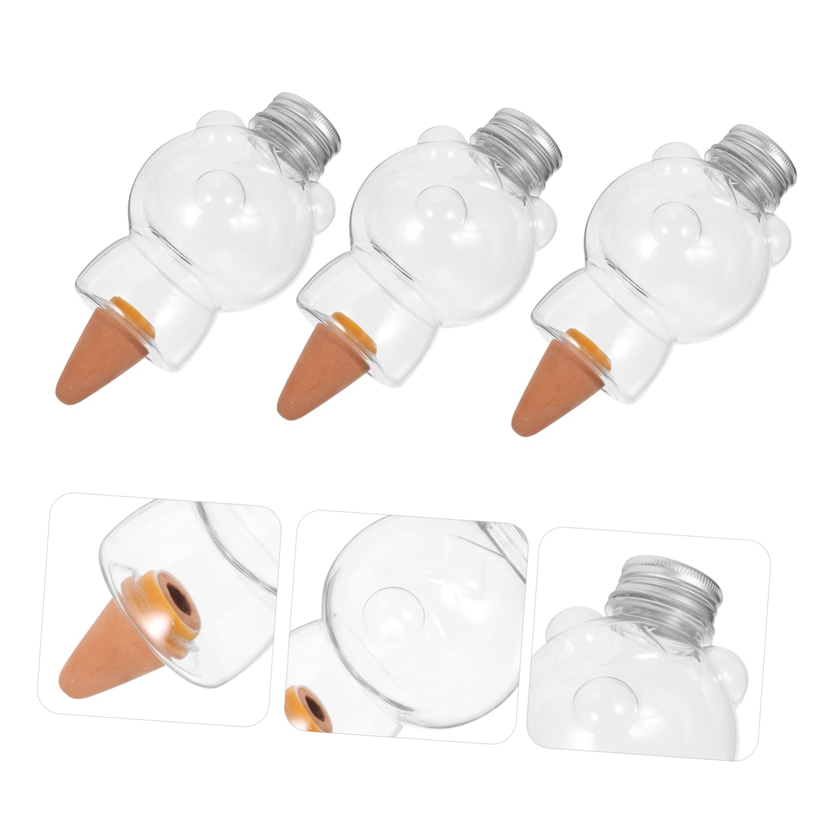 OFFSCH 3pcs Automatic Watering System for Plants Self Watering Plant Stakes Bear Shape Use