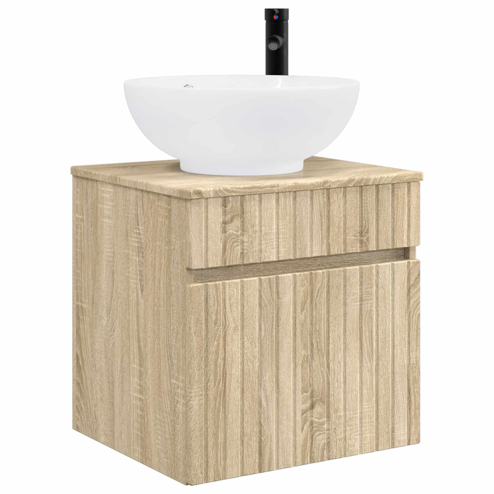 Vidaxl Sonomaoak Wall-Mounted Sink Vanity Sonoma Oak 49 X 44.5 X 66.5 Cm,