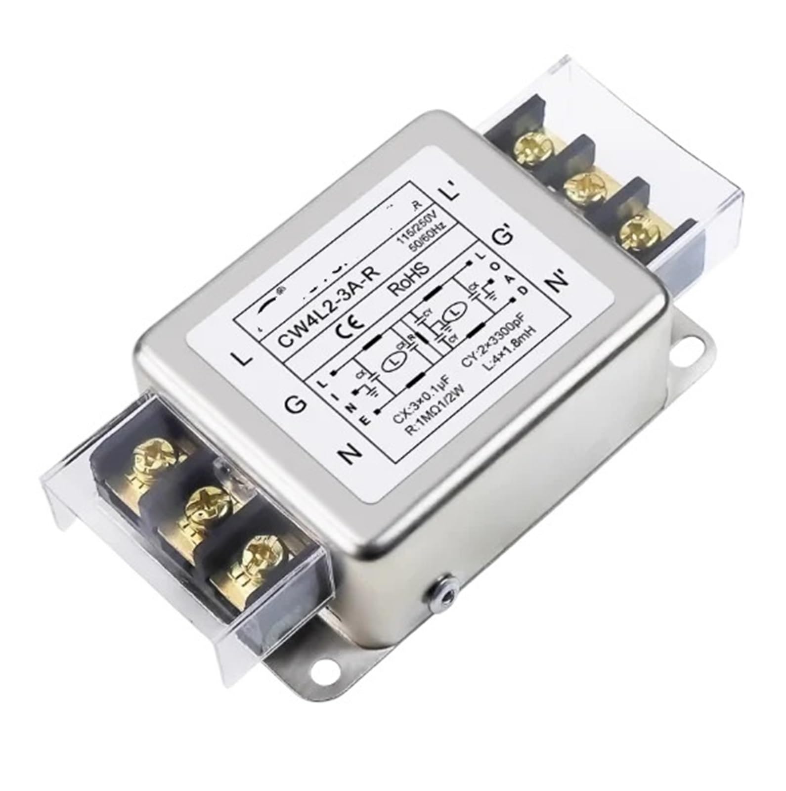 MBPAIHOP CW4L2-3A-R anti-interference power filter circuit audio purifier dual terminal desktop