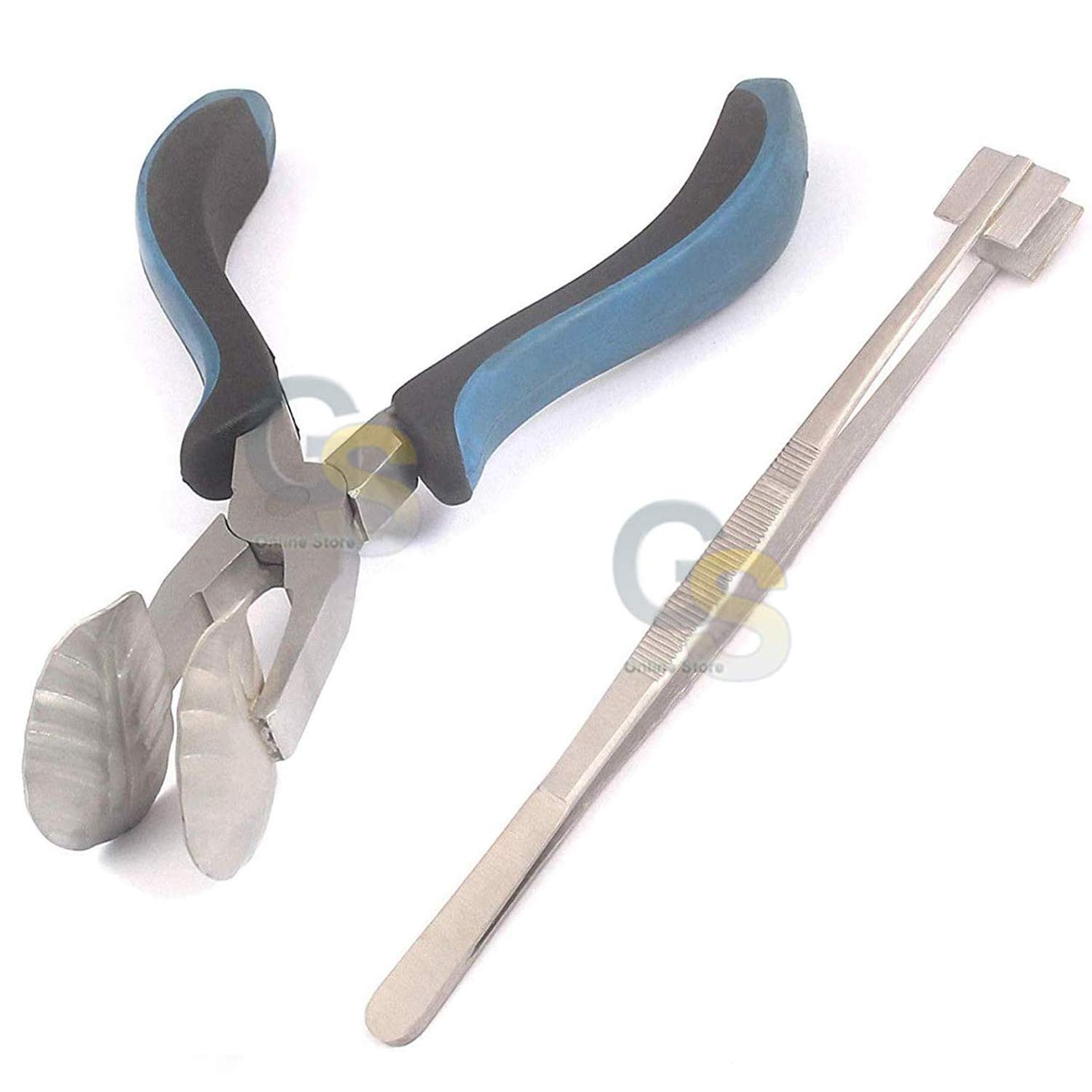 G.S Masher Pliers Tweezer and Leaf Mashing Pliers for Glass Work