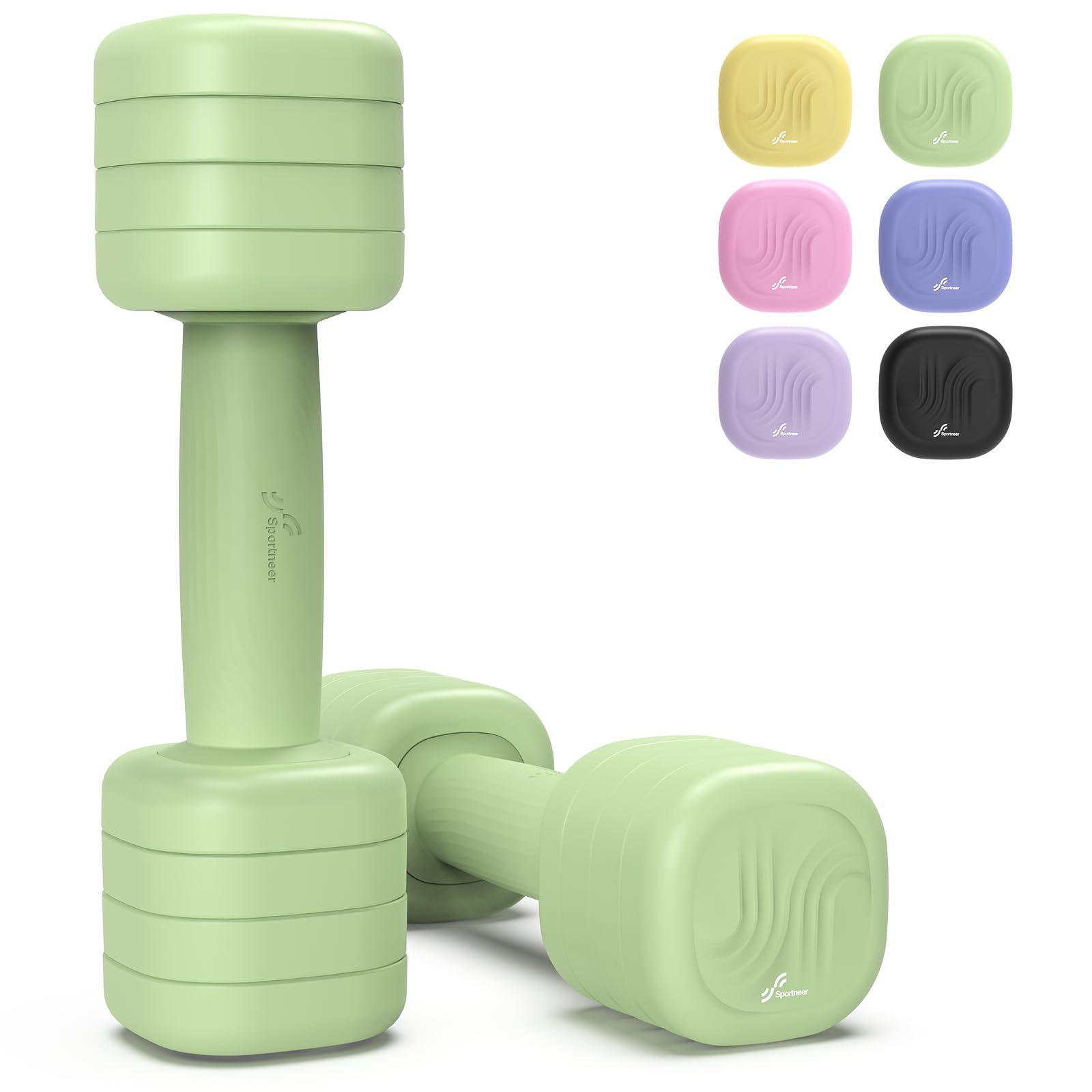 Adjustable Dumbbell Set of 2 Sportneer 4 in 1 Free Weights Dumbbells Set for Women Hand Weights for