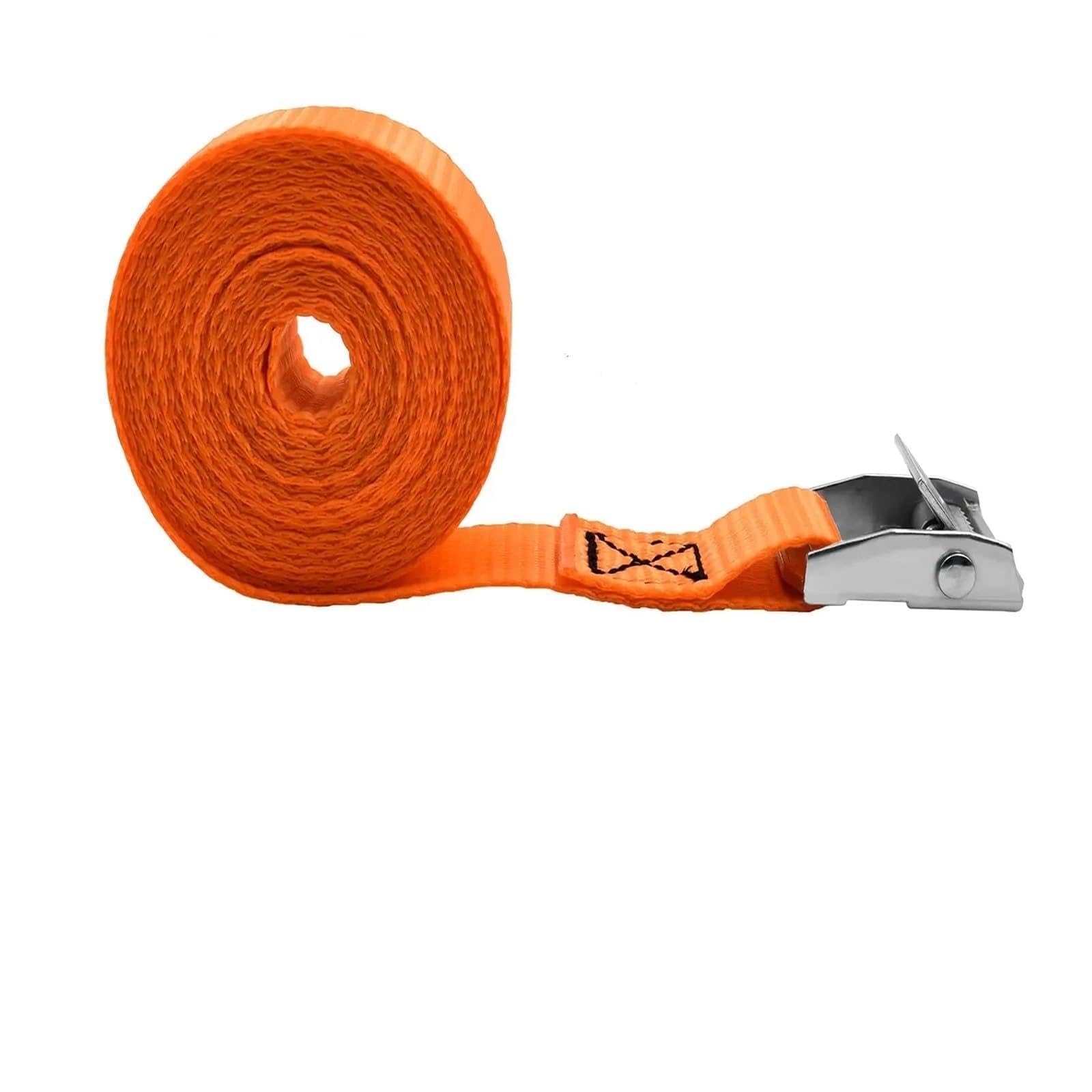 Zurrgurte, Zurrgurte Verstellbare Ratschengurte Hochleistungs-Ratschen-Zurrgurte Frachtgurte mit Nockenschnalle Geeignet für(Orange 5m)