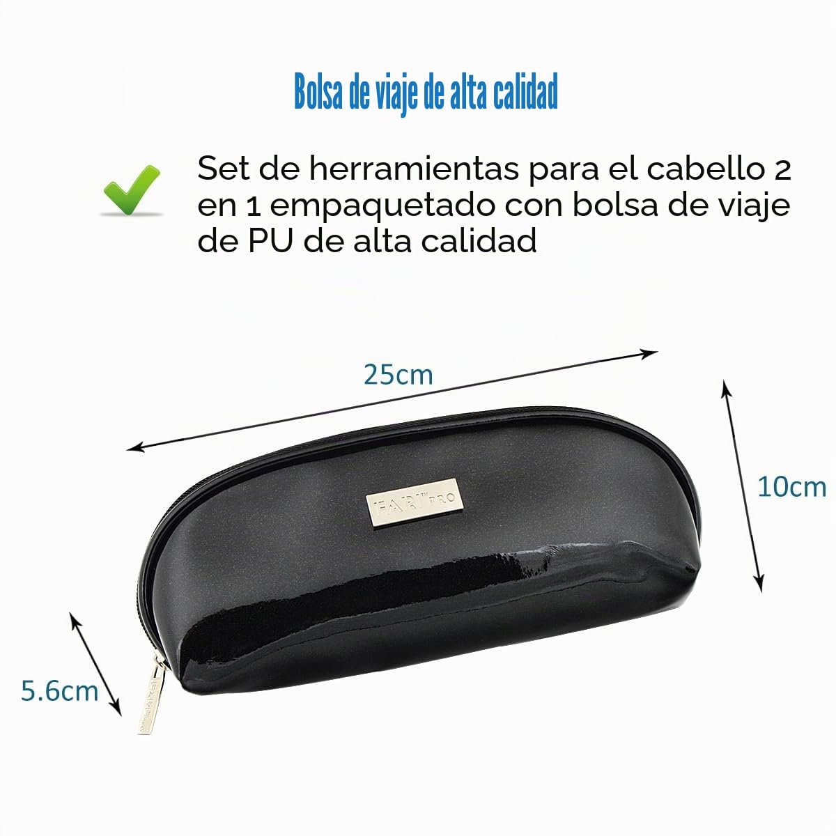 Barra de rizado y plancha de pelo mini 2 en 1, kit con barra de rizo de cerámica turmalina y plancha para el cabello, guante resistente al calor y estuche de viaje incluido.